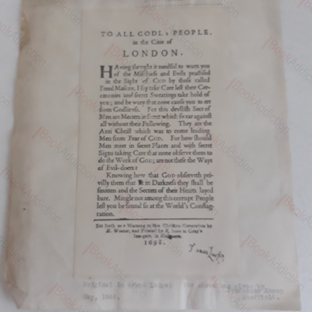 To All Godly People, in the Citie of London