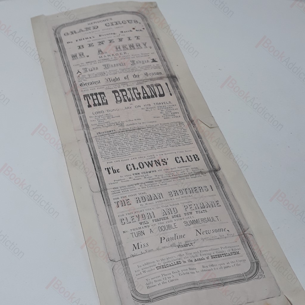 Poster advertising Newsome's Grand Circus, Friday 8 March, Cockridge Street, Leeds