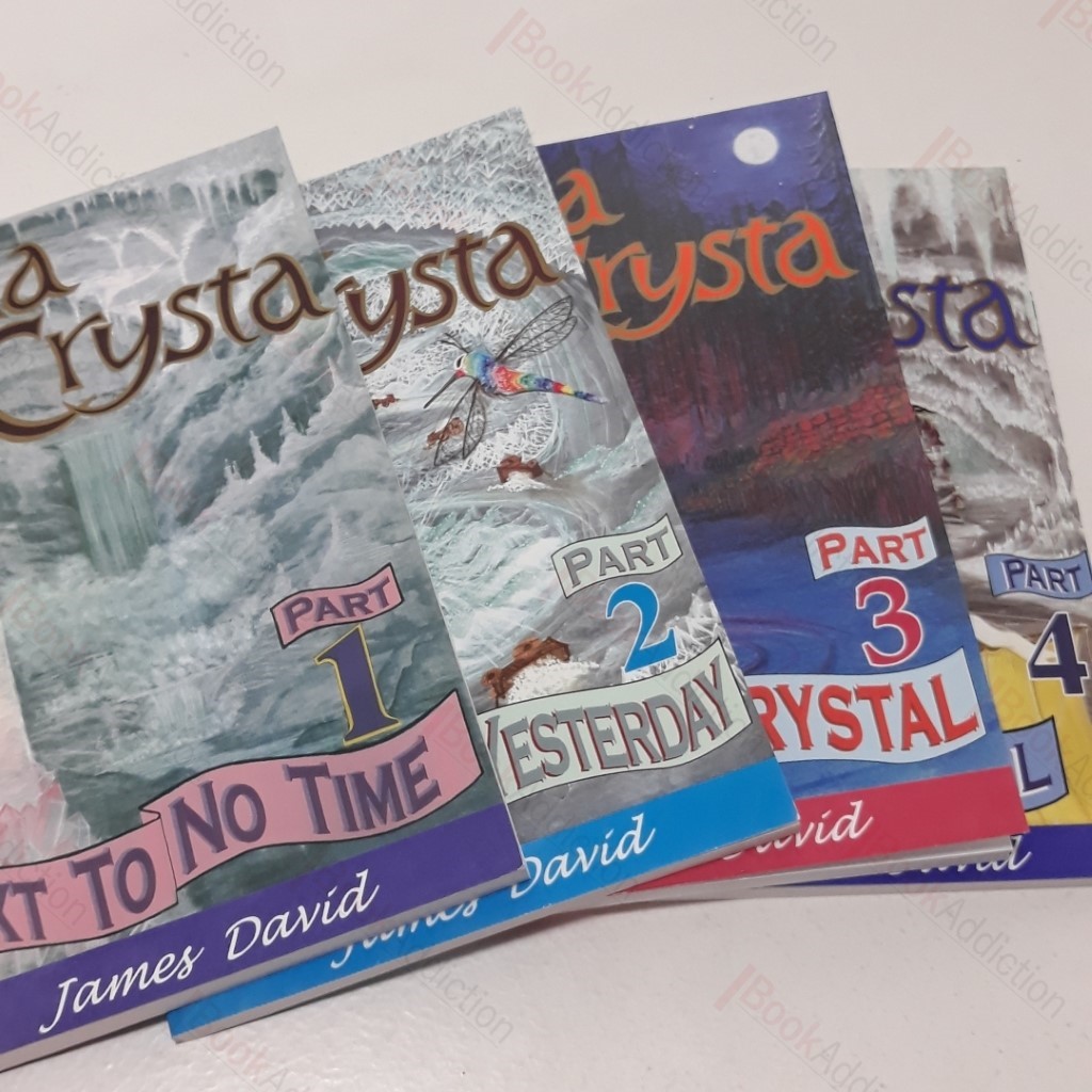 Aqua Crystal (Parts 1-4) : Next to no time, Deeper than Yesterday, Forever Crystal, StoneSpell. (Signed and Inscribed) - With 4x passports, 4x bookmarks