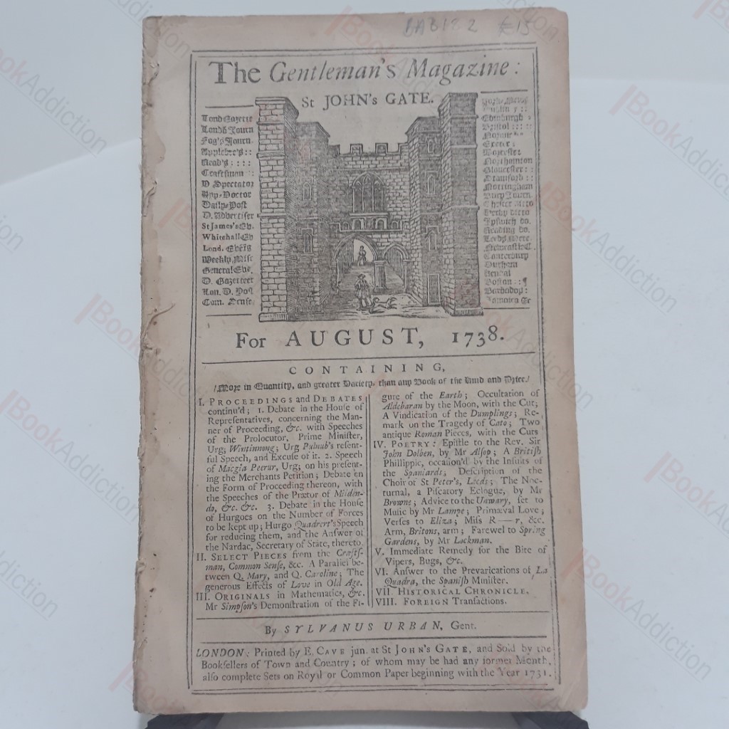 The Gentleman's Magazine for August 1738