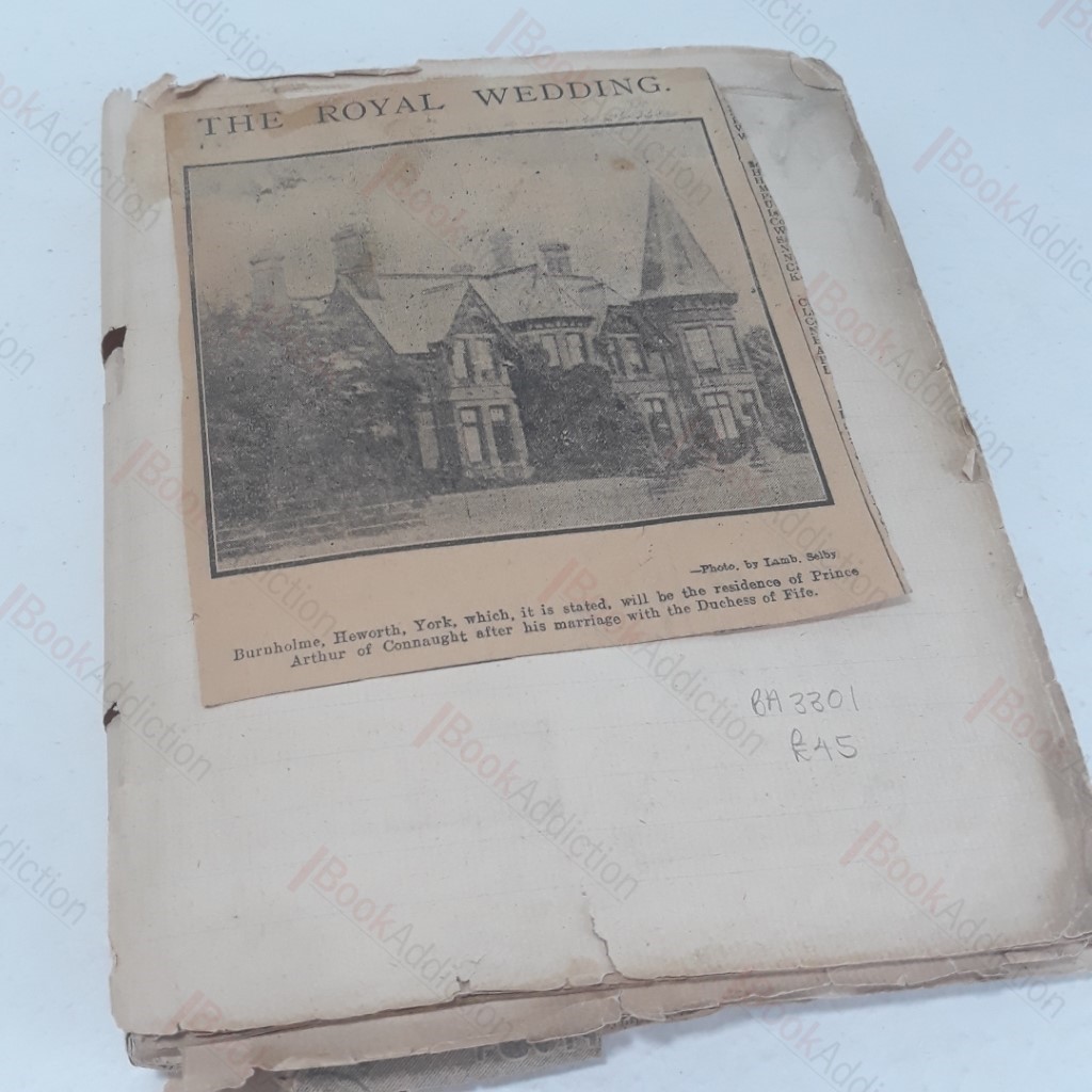 Scrap Book Containing Ecletic Collection of Newspaper Cuttings  Relating to Harrogate and the Surrounding Area, 1909-1937