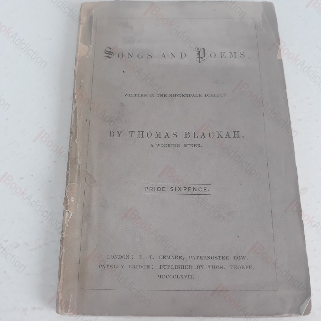 Songs and Poems, Written in the Nidderdale Dialect