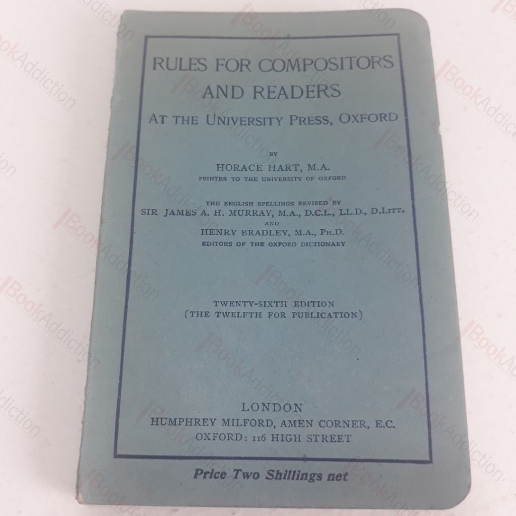 Rules and Compositors and readers at the University Press, Oxford