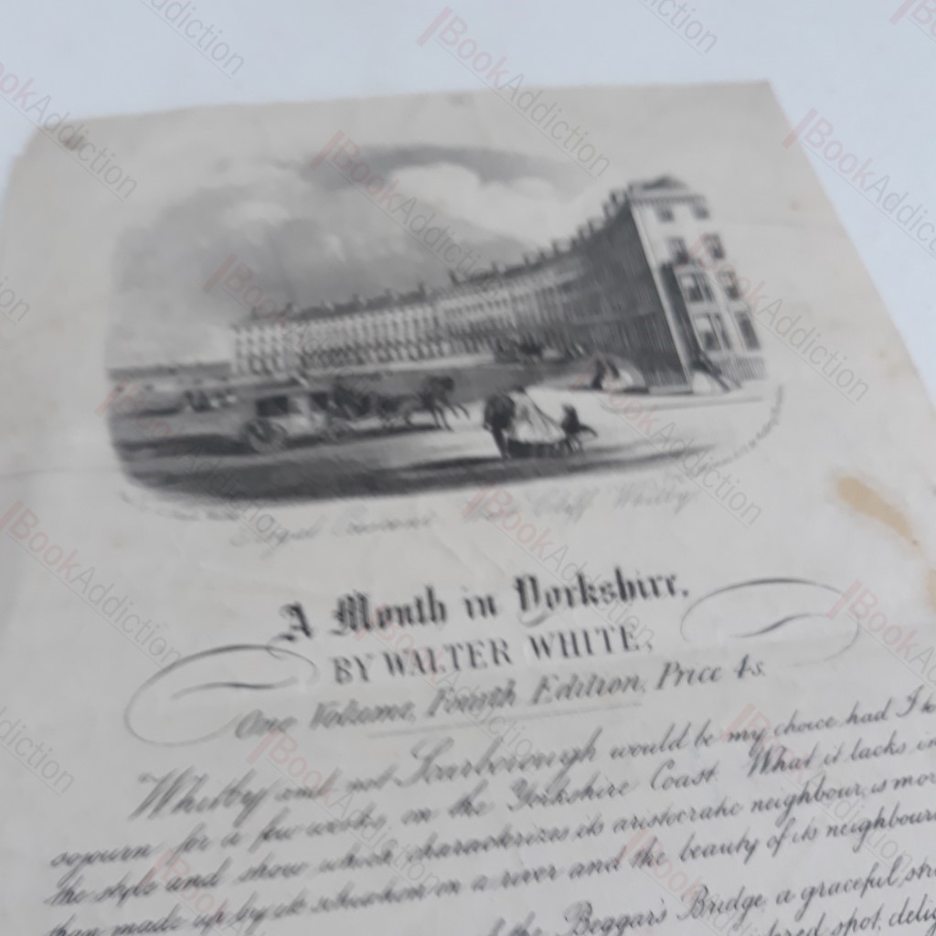 A Month in Yorkshire (Publisher's Promotional Flyer)