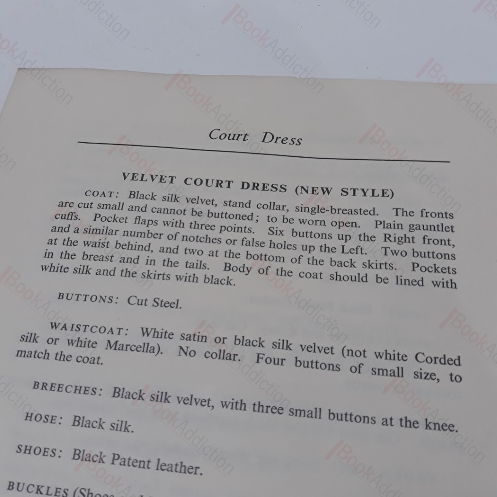 Court Dress Regulations, Issued by the Earl Marshall, December 1952