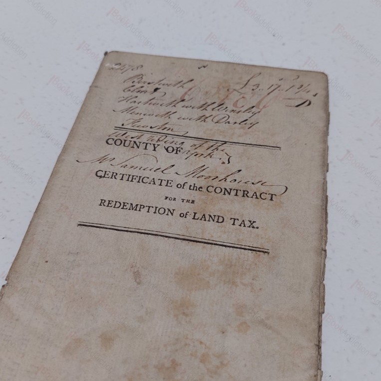 Certificate of the Contract for the Redemption of Land Tax, 1799