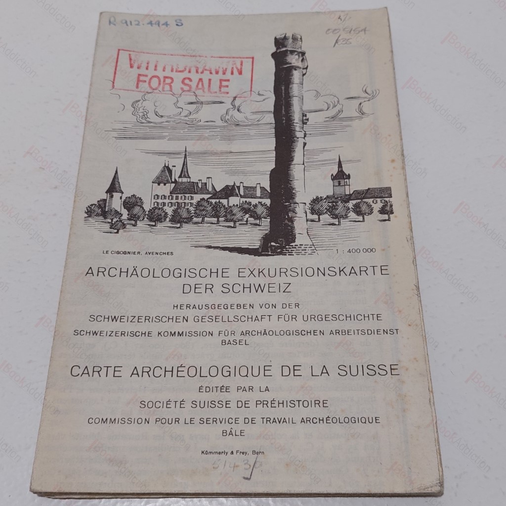 Carte Archeologique De La Suisse [Archeological Excursion Map of Switzerland]