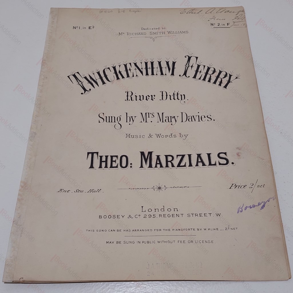 Twickenham Ferry River Ditty, Sung by Mrs Mary Davies