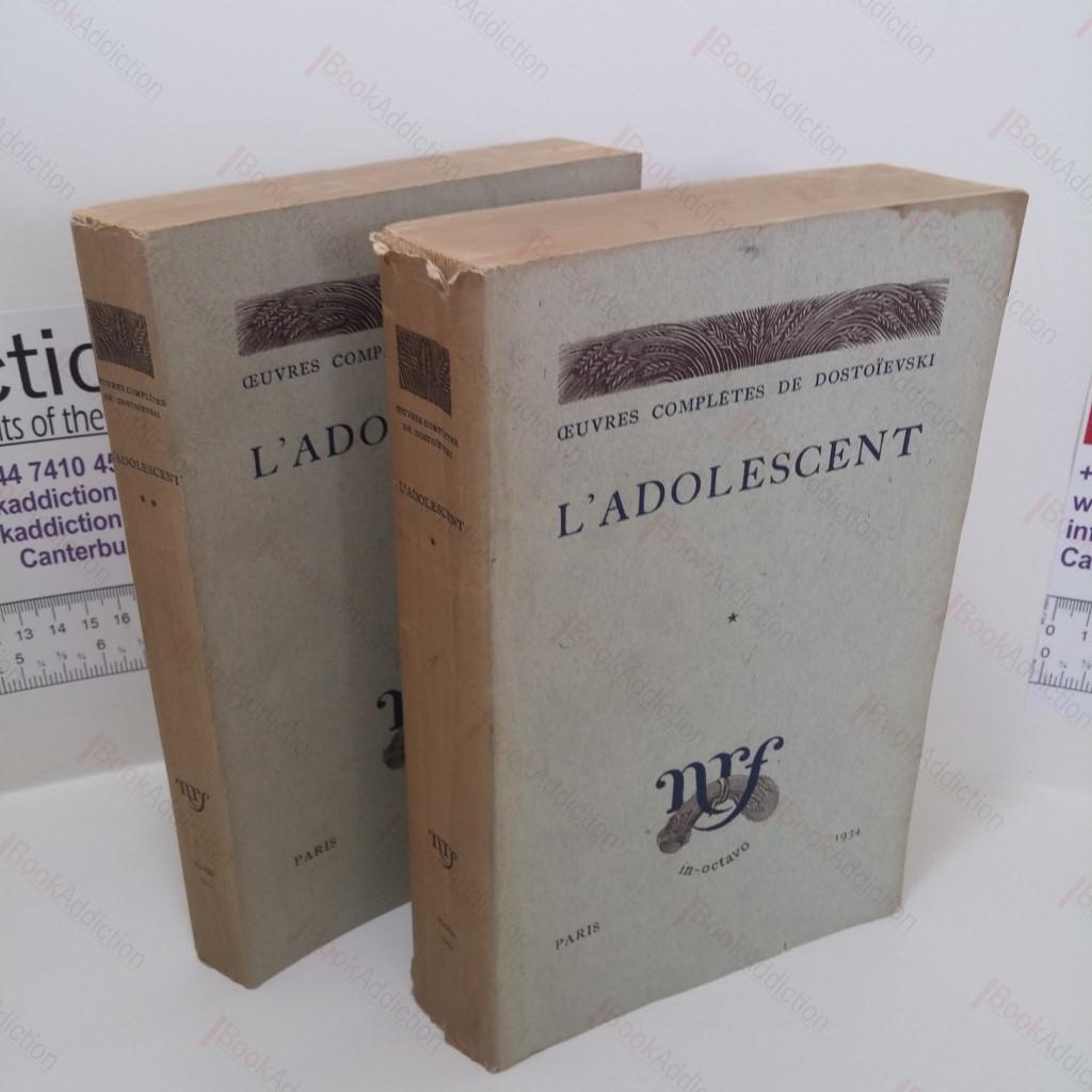 L'Adolescent (Editions de la Nouvelle Revue Francaise) (2 volumes)