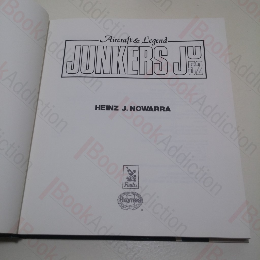 Junkers JU 52 (Aircraft and Legend series)