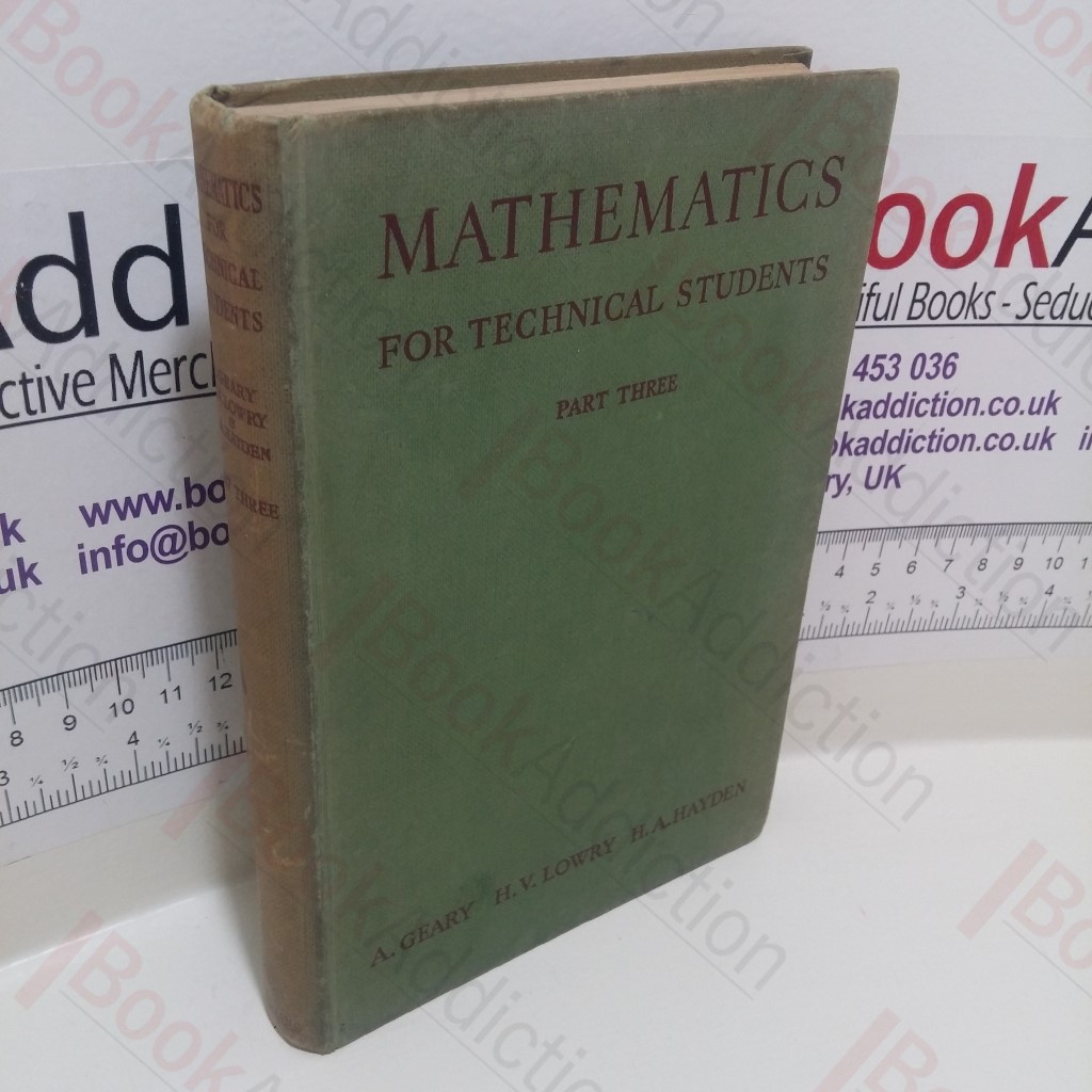 Mathematics for Technical Students, Part Three