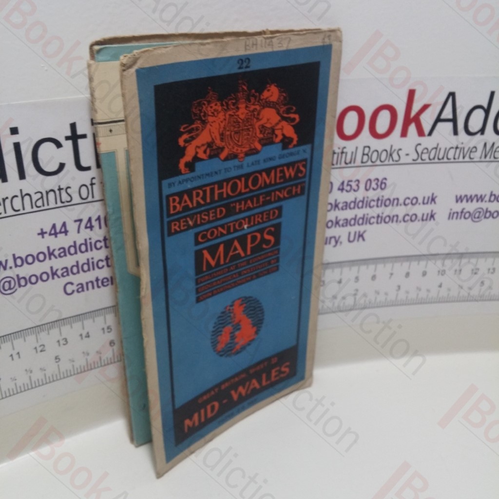 Bartholomew's Revised Half-Inch Contoured Maps - Mid Wales (Great Britain, Sheet 22)