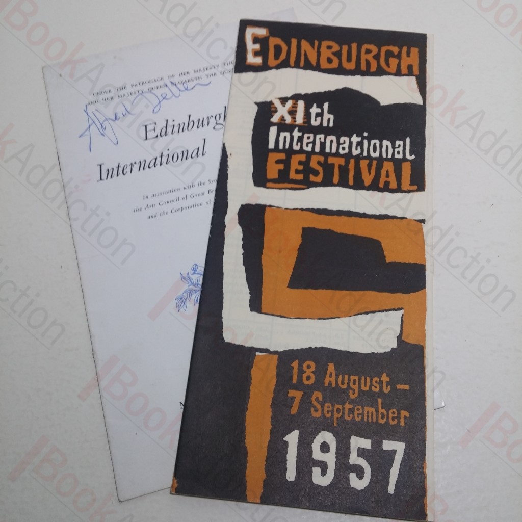 The Deller Consort, Edinburgh International Festival, 1957 (Signed by Alfred Deller); Edinburgh XIth International Festival, 18 August - 7 September 1957