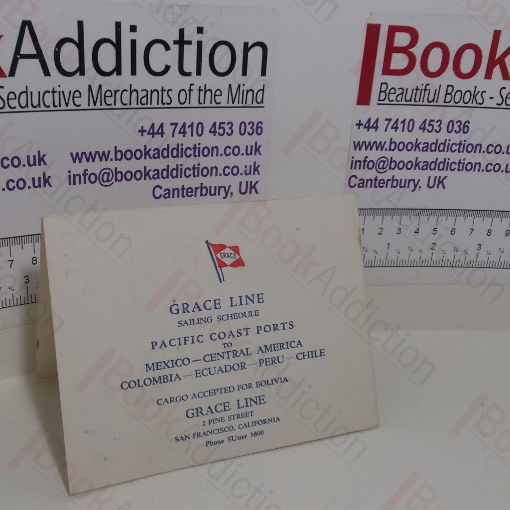 Grace Line (North Pacific Service) Schedule of Sailings, May 1936