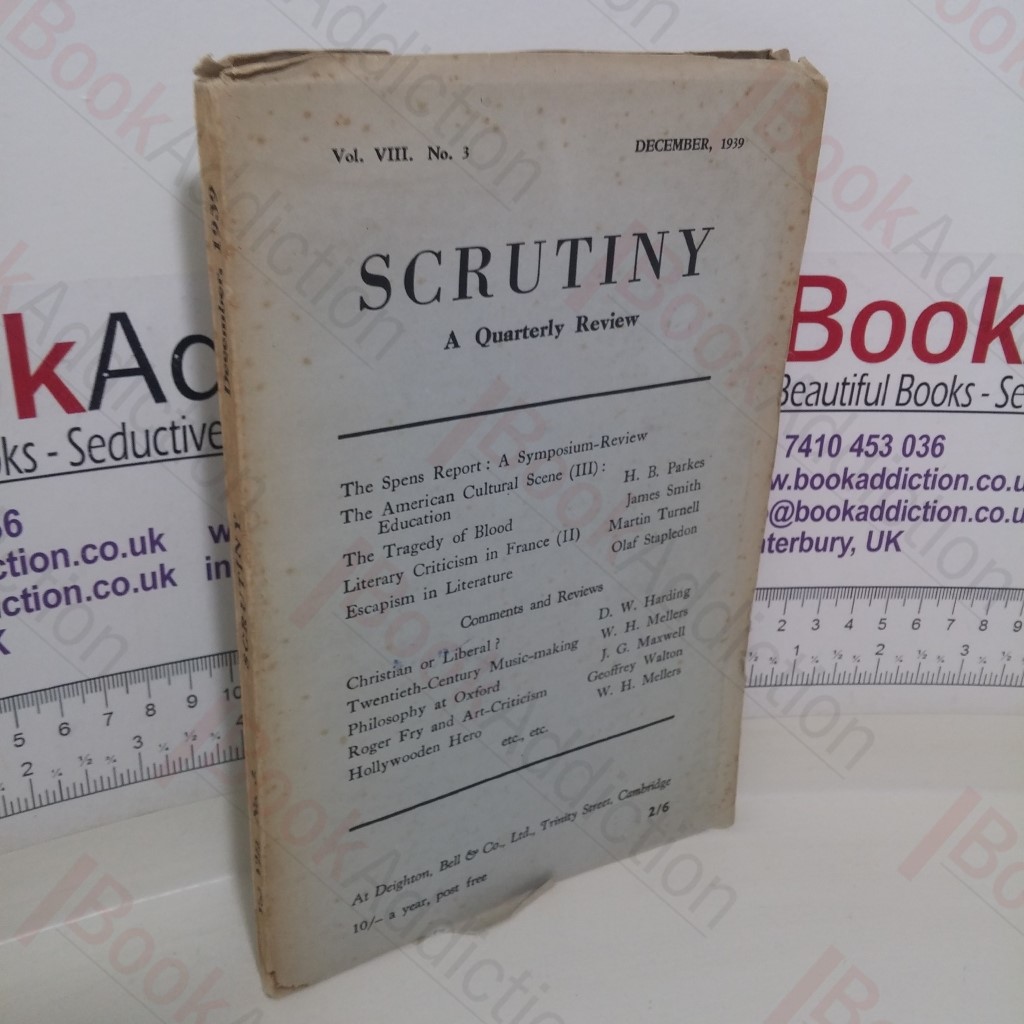 Scrutiny: A Quarterly Review (Volume VIII, No. 3, December 1939)