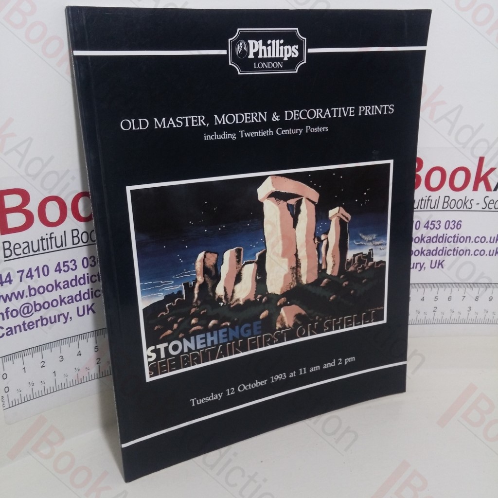 Old Master, Modern and Decorative Prints Including Twentieth Century Posters (Auction Catalogue, Phillips, 12 October 1993)