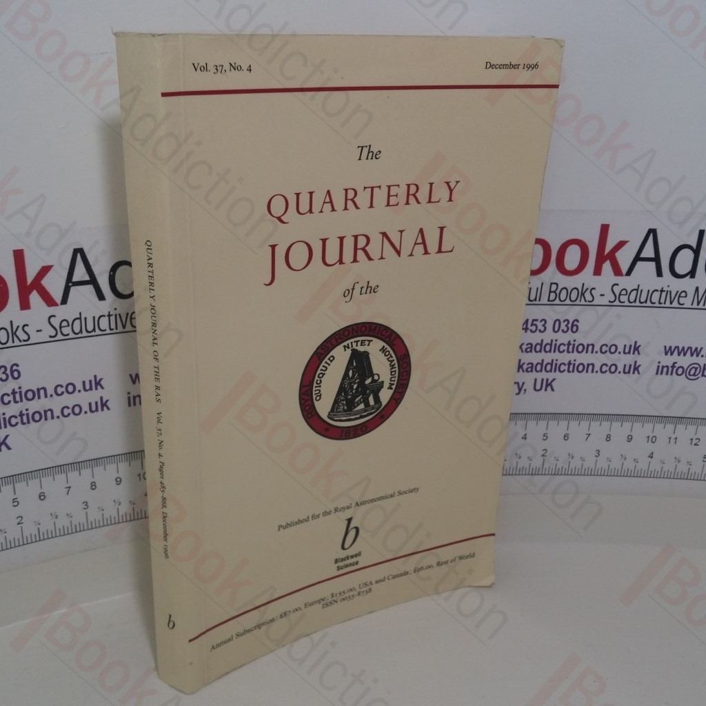 The Quarterly Journal of the Royal Astronomical Society (Vol. 37, No. 4, December 1996)