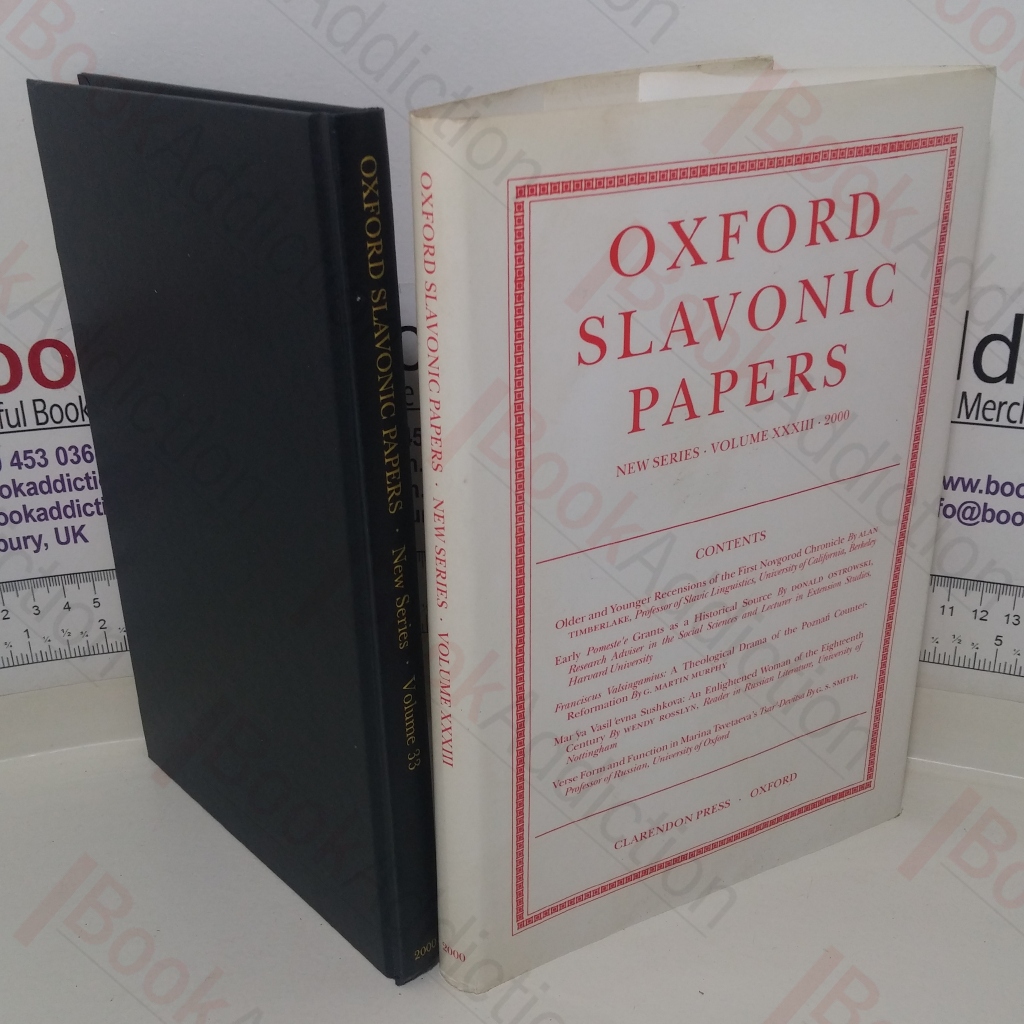Oxford Slavonic Papers (New Series, Volume XXXIII)
