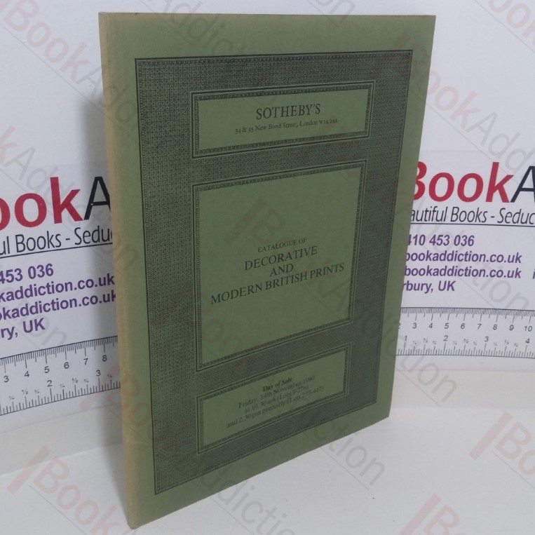 Catalogue of Decorative and Modern British Prints (Auction Catalogue, Sotheby's Auction, London, 14 Nov 1980)