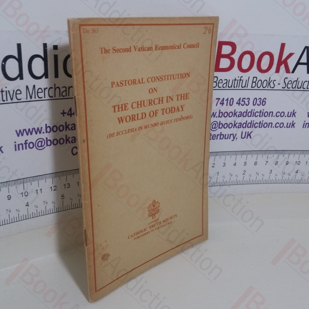 Pastoral Constitution on the Church in the World Today (De Ecclesia in Mundo Huius Temporis)