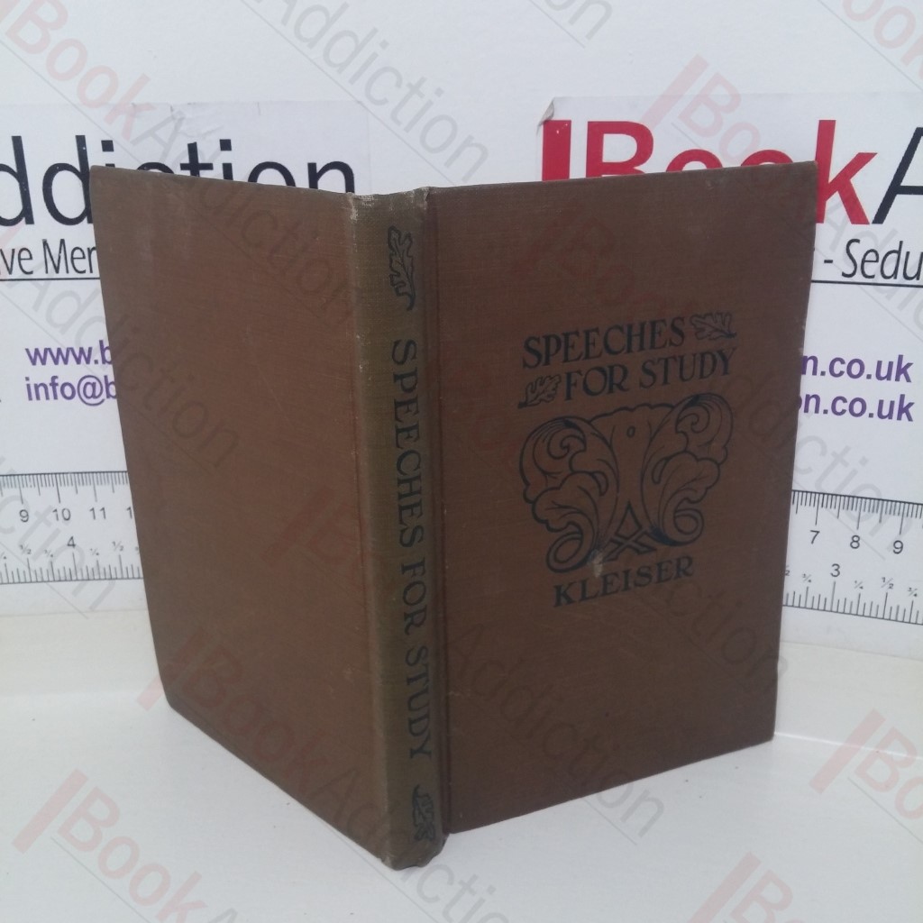 Speeches for Study and Suggestions for Speech-making