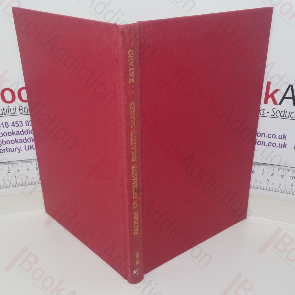 Factors to Determine Relative Shares: The Case of India (I D E Occasional Papers Series, No. 5)