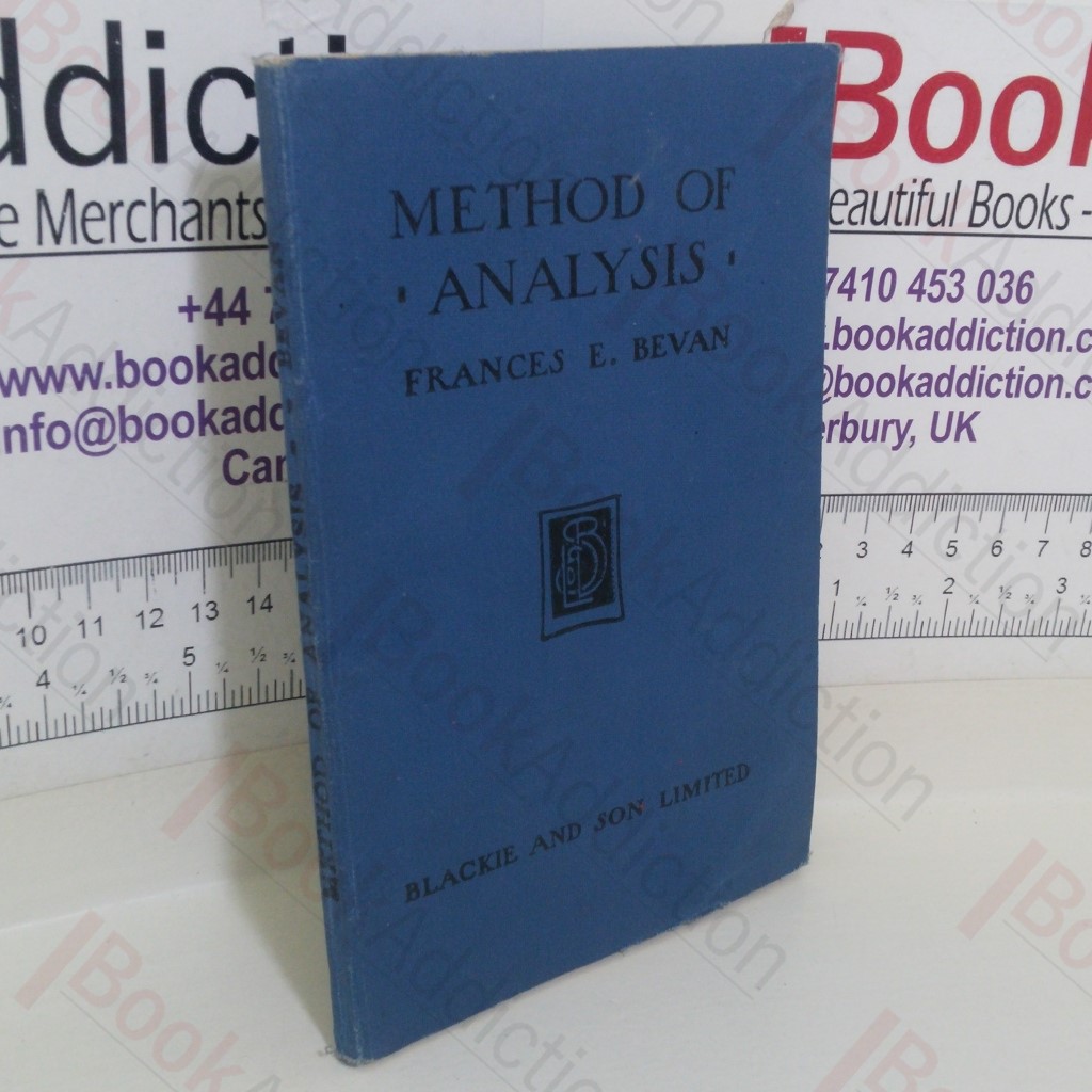 Method of Analysis: With Passages From English Literature for Practice