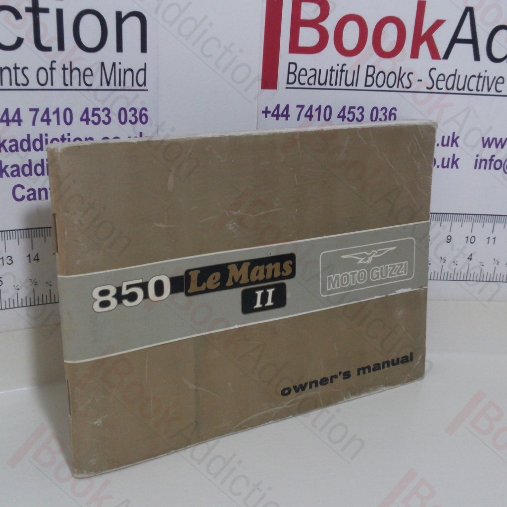 Moto Guzzi, 850 Le Manns II: Owner's Manual
