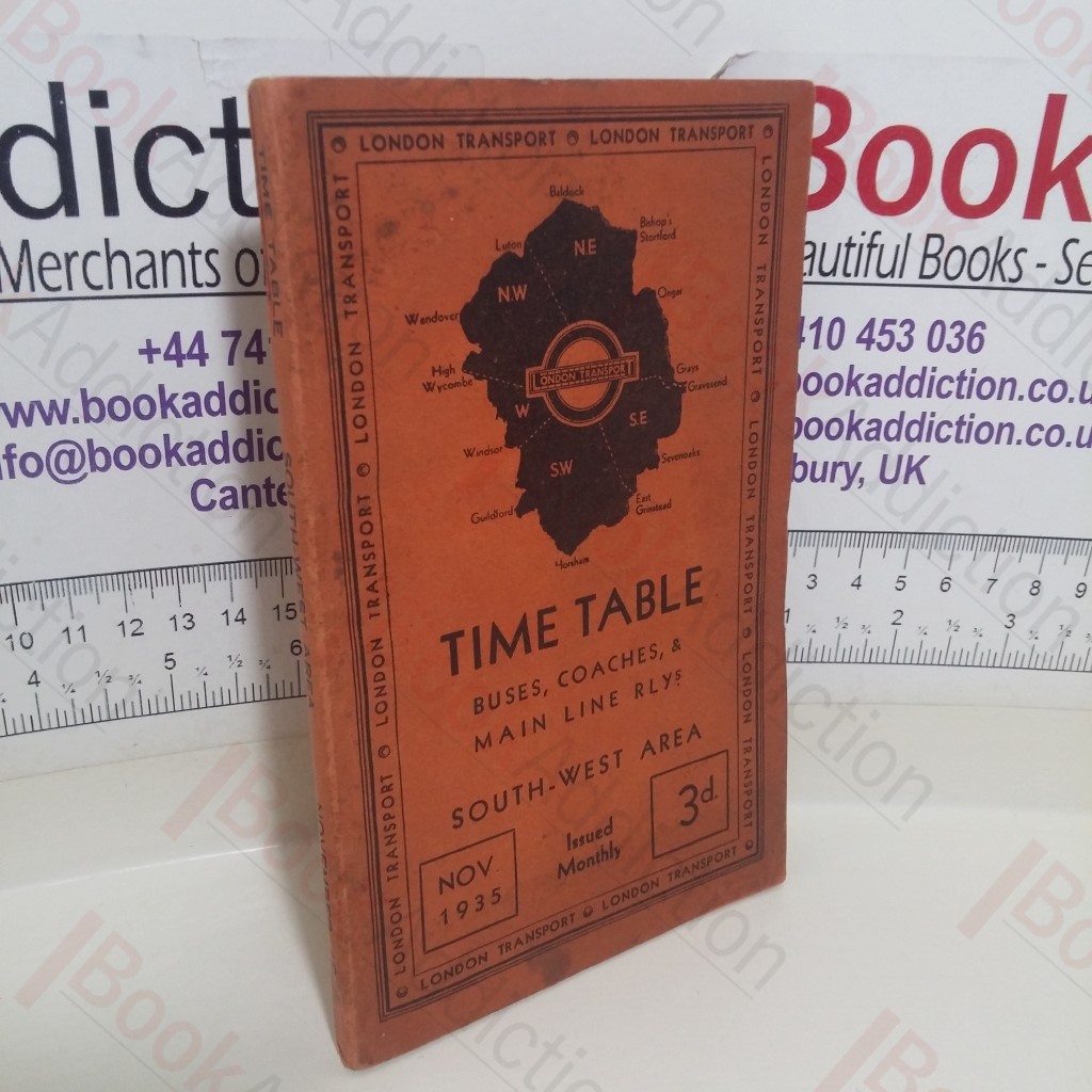 Time Table [Timetable] Buses, Coaches, and Main Line Railways, South-West Area (November 1935)