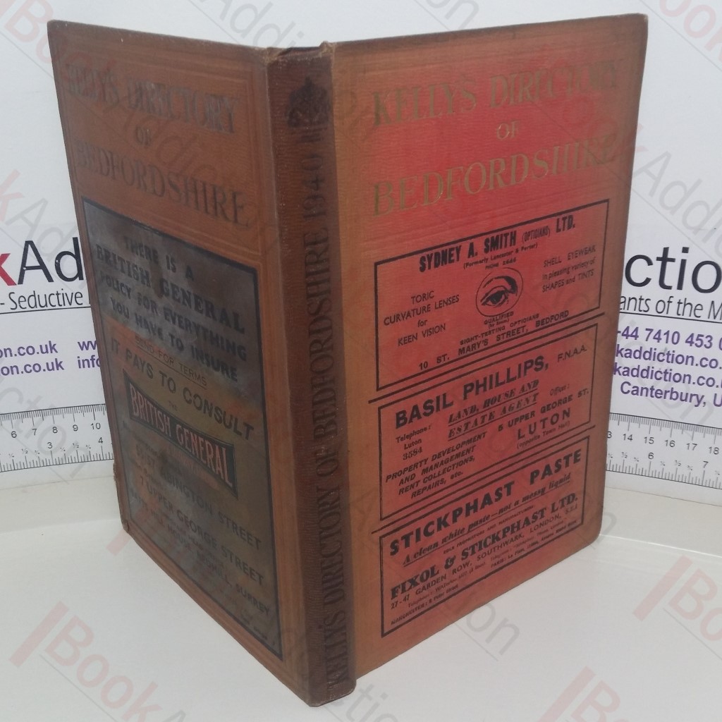 Kelly's Directory of Bedfordshire (with Coloured Map), 1940