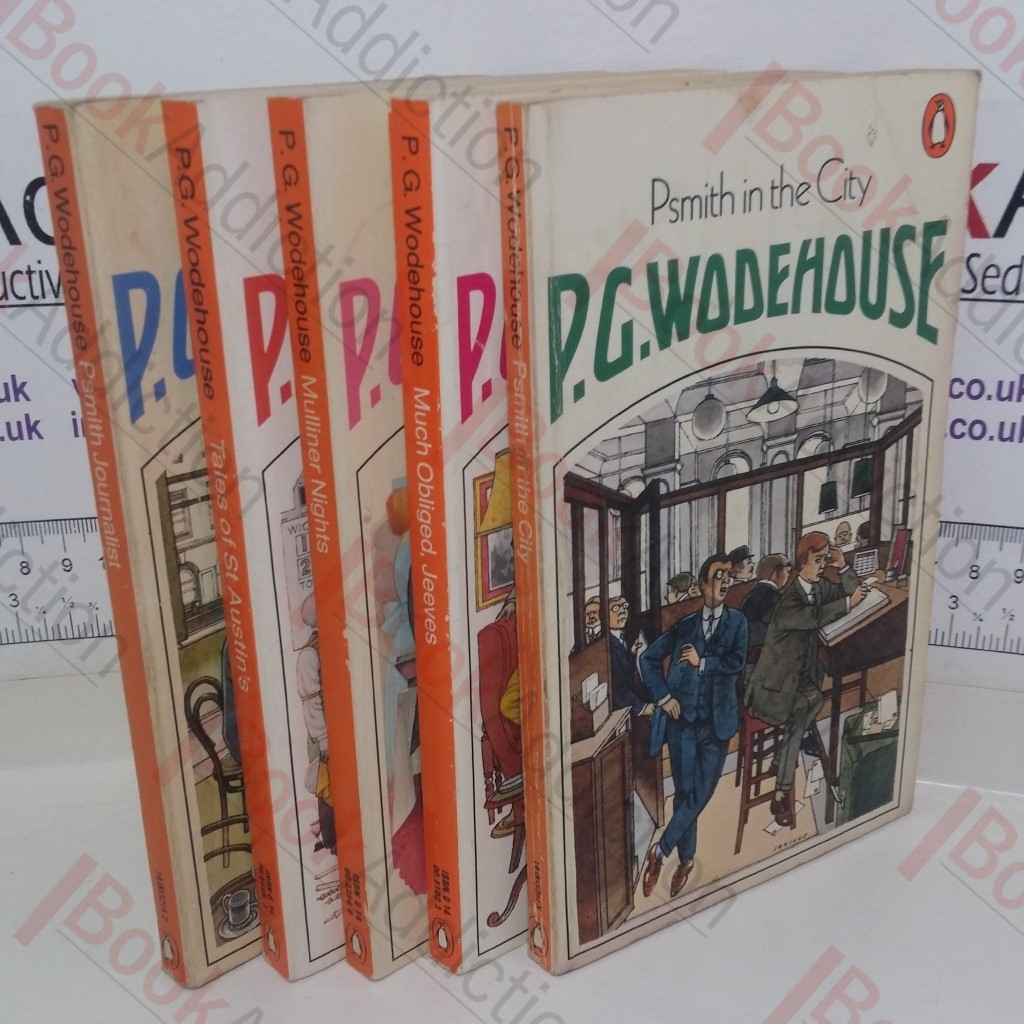 P G Wodehouse Penguin Paperbacks Collection (5 volumes):  Psmith Journalist, Tales of St Austin's, Mulliner Nights, Much Obliged Jeeves, Psmith in the City
