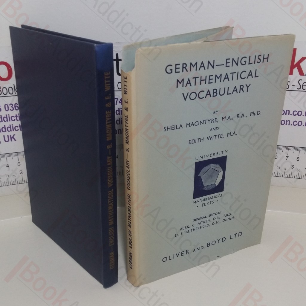 German-English Mathematical Vocabulary