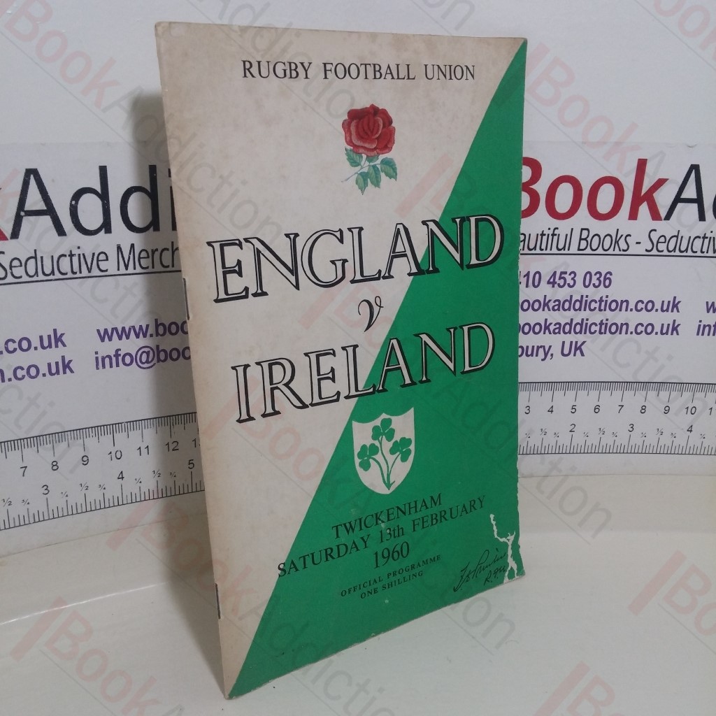 Rugby Football Union Official Programme: England versus Ireland, Twickenham 13th February 1960