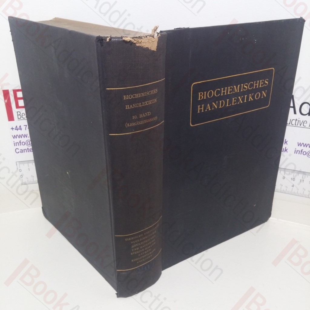 Biochemisches Handlexikon, 10. Band, (3. Ergänzungsband)