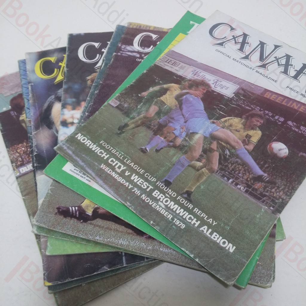 A Selection of 'Canary', the Official Matchday Magazine of Norwich City Football Club from 1979 (Eight Volumes)