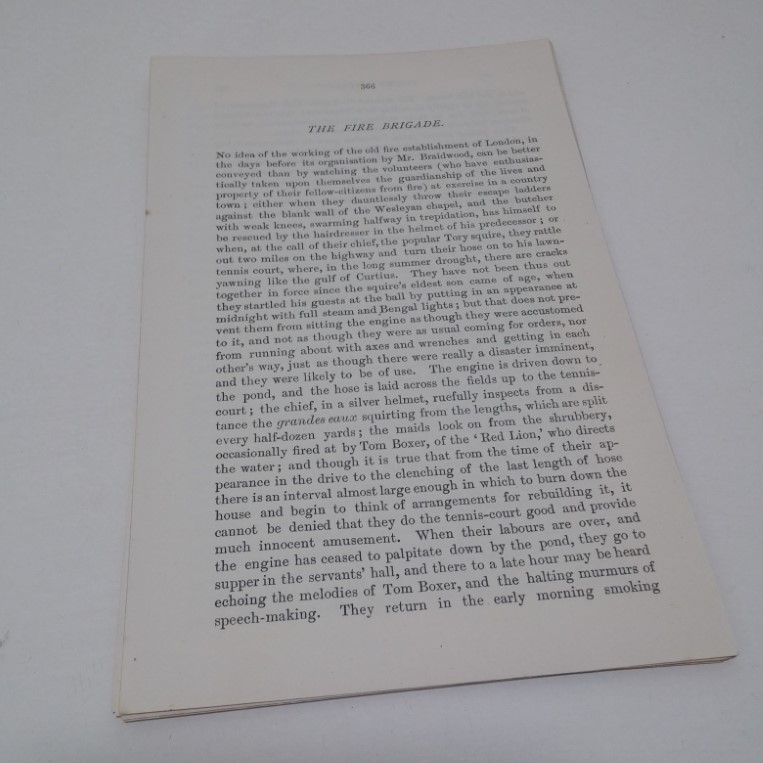 The London Fire Brigade (Cornhill Magazine, 1885)