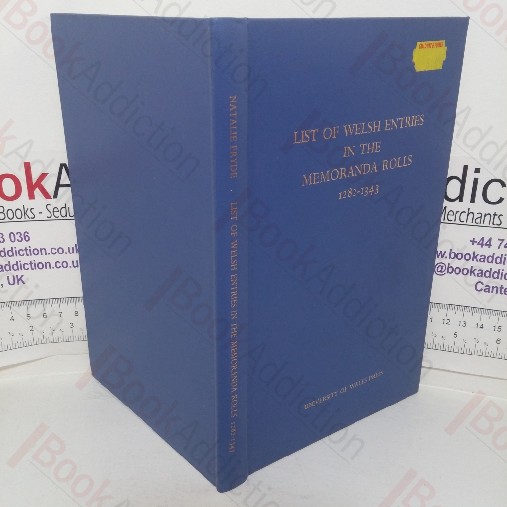 List of Welsh Entries in the Memoranda Rolls, 1282-1343