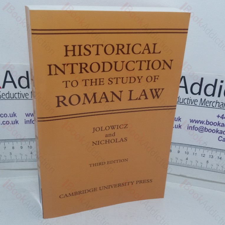 A Historical Introduction to the Study of Roman Law