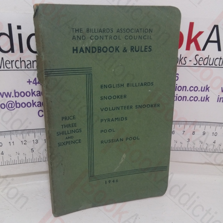 Handbook and Rules for English Billiards, Snooker, Volunteer Snooker, Pyramids, Pool, Russian Pool (The Billiard's Association and Control Council)